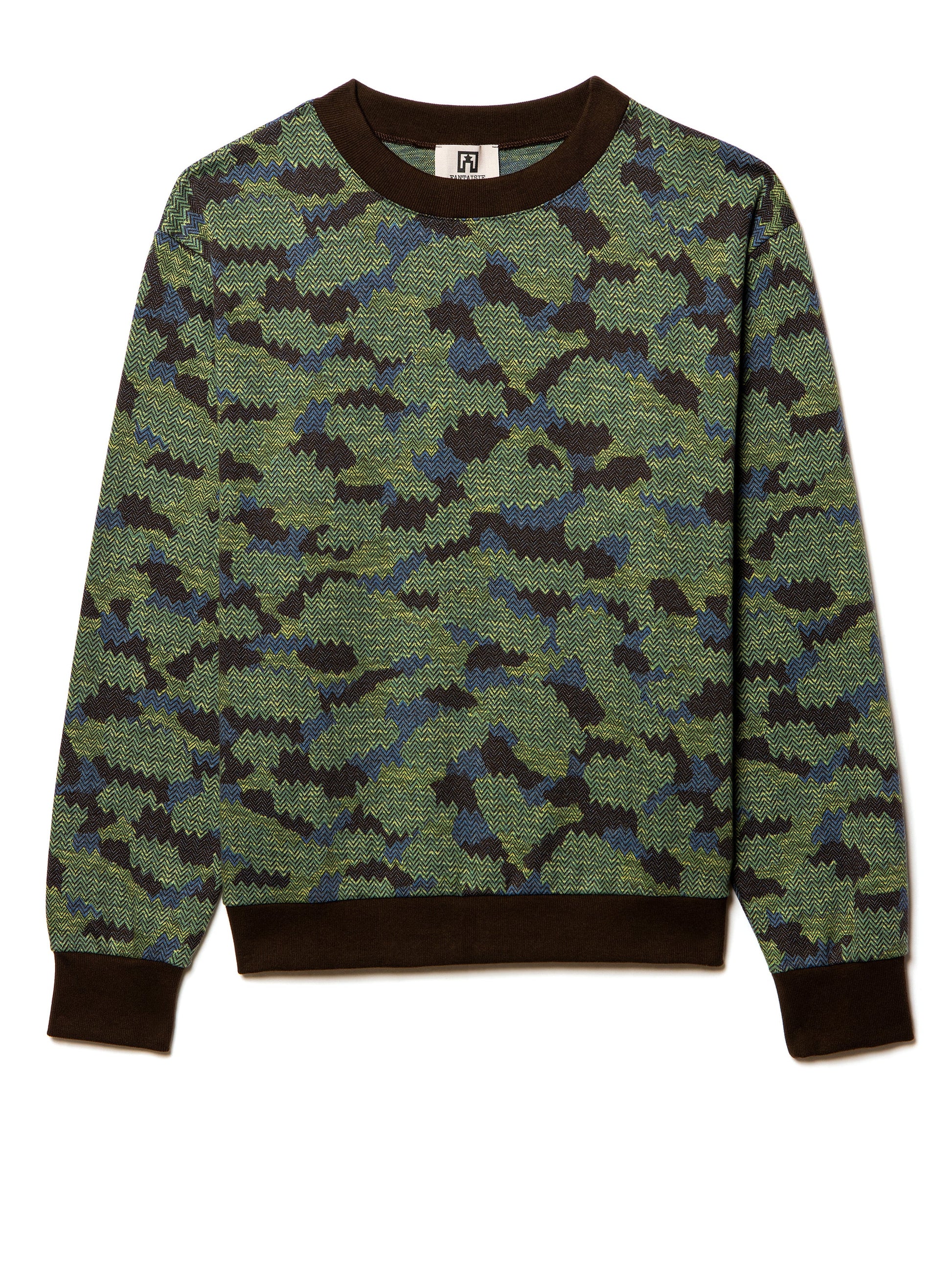 camouflage jacquard light cotton pullover