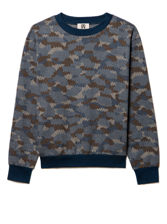 camouflage jacquard light cotton pullover