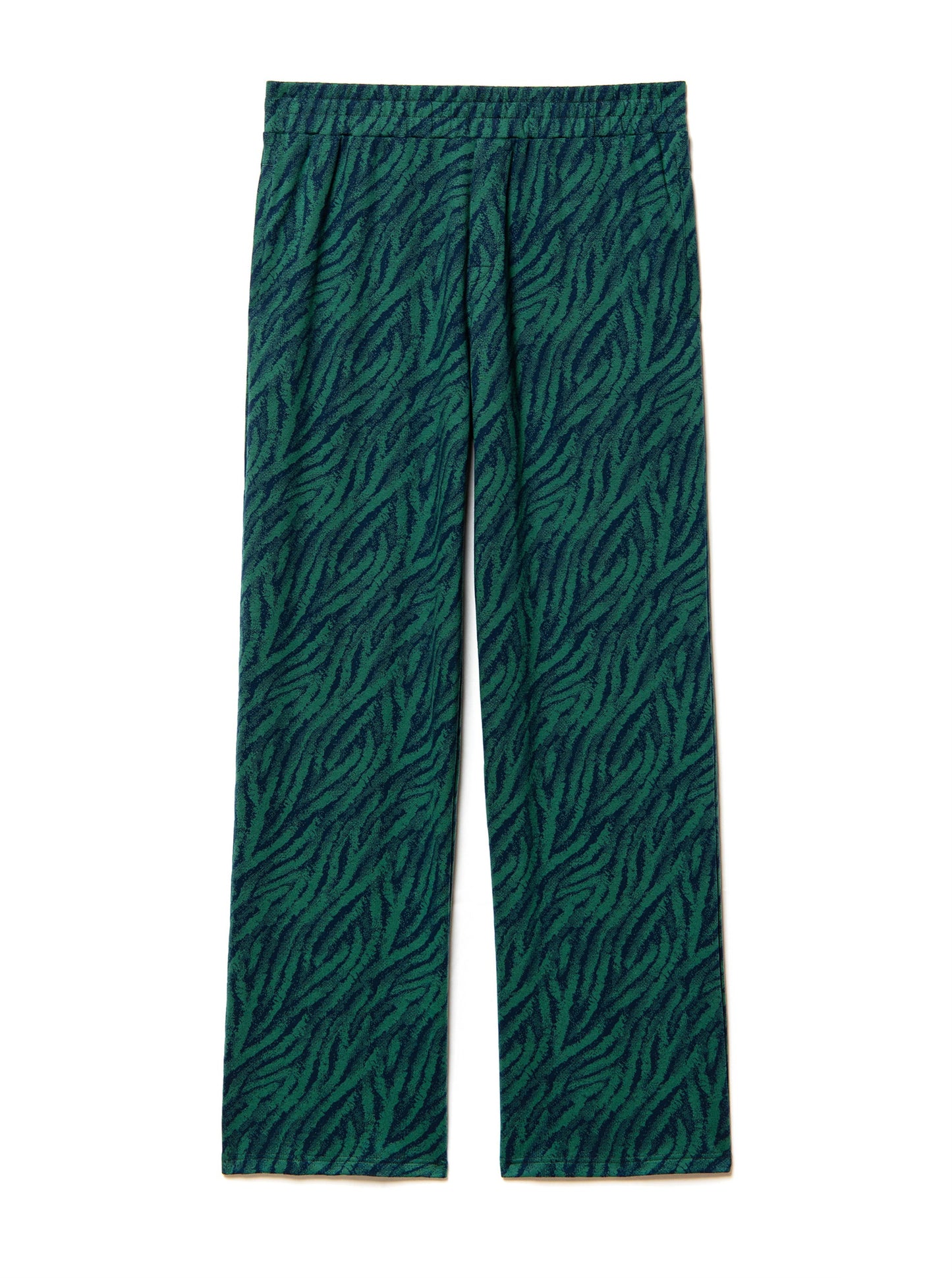 tracksuit pants in cotton zebra jacquard motiv