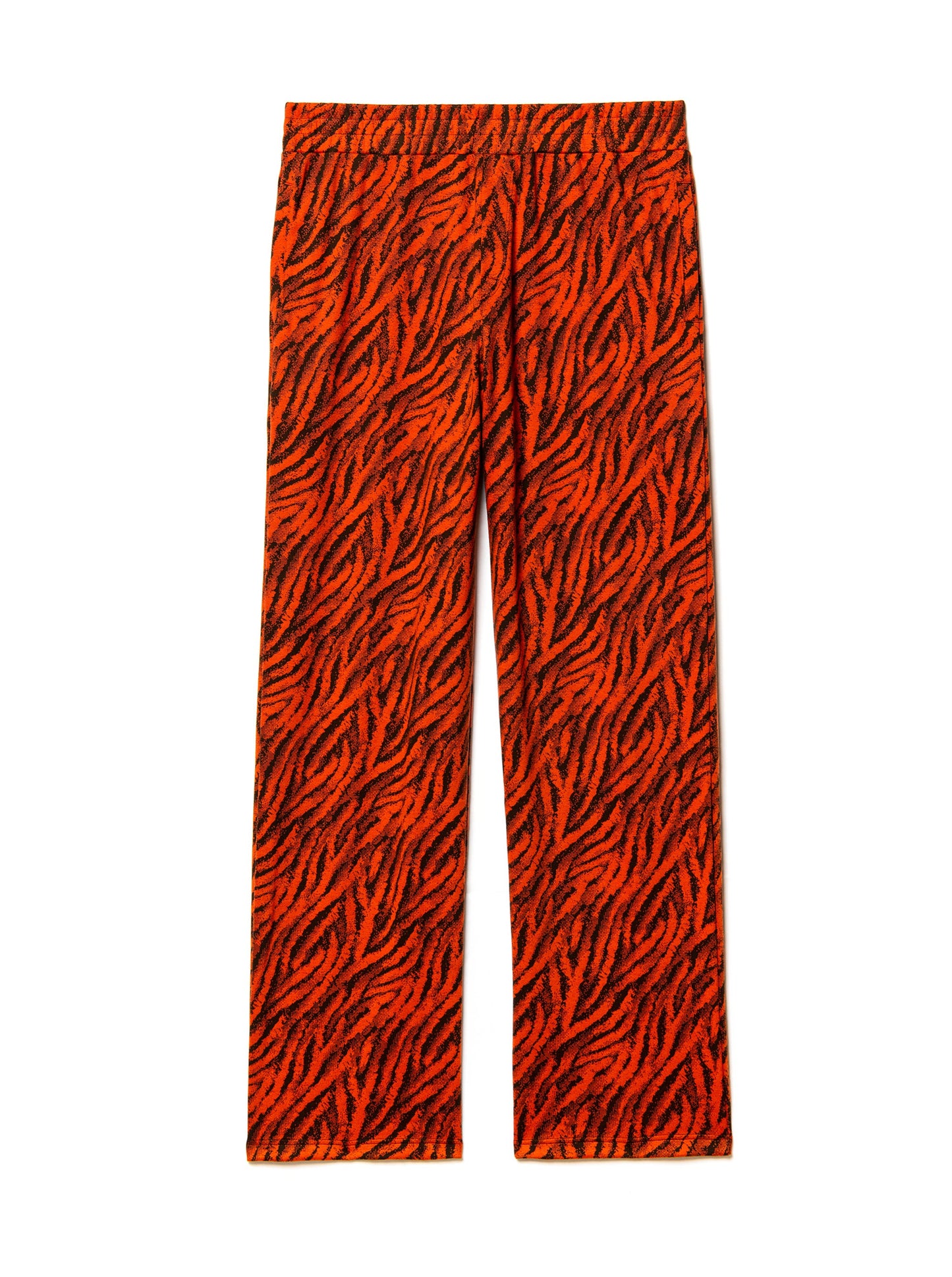 tracksuit pants in cotton zebra jacquard motiv
