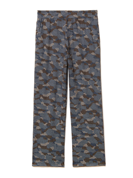 camouflage jacquard light cotton trousers