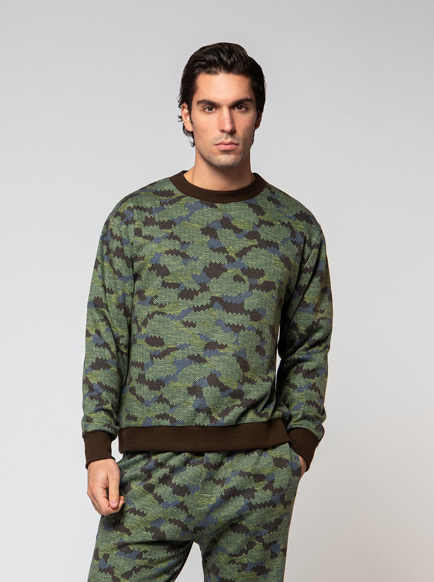 cotton camoufrange jacquard motif