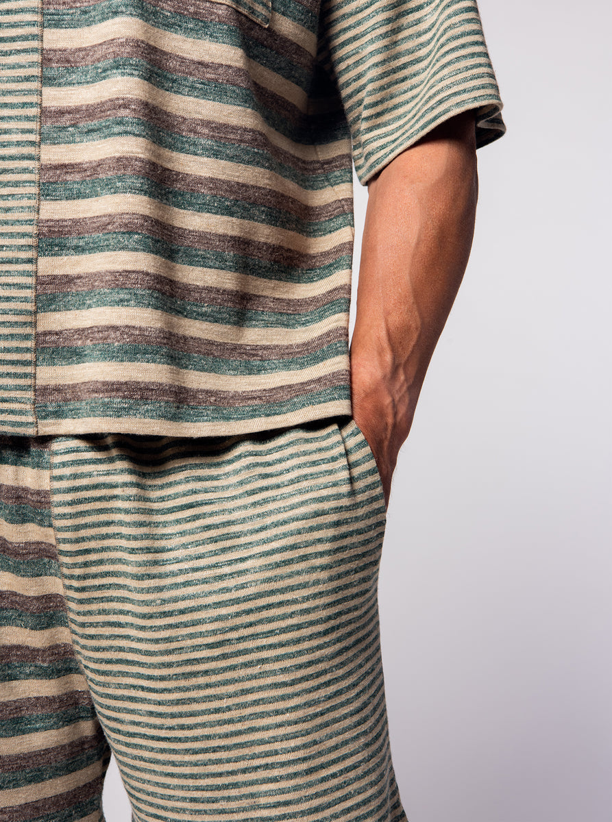 linen and light wool oversized t shirt and shorts