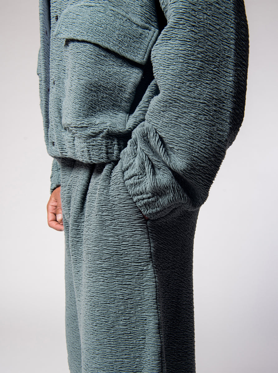 light cotton mint green jacket and bermuda