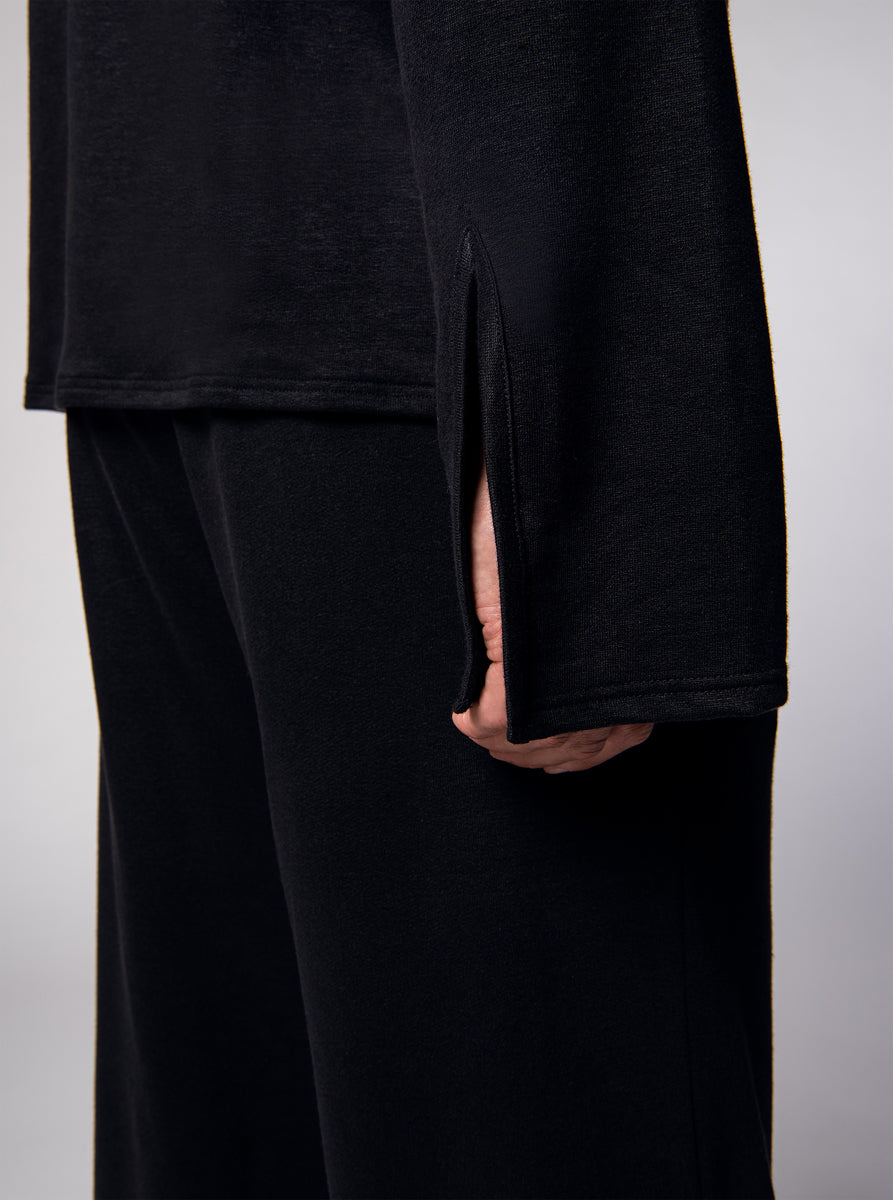 black linen tunica shirt