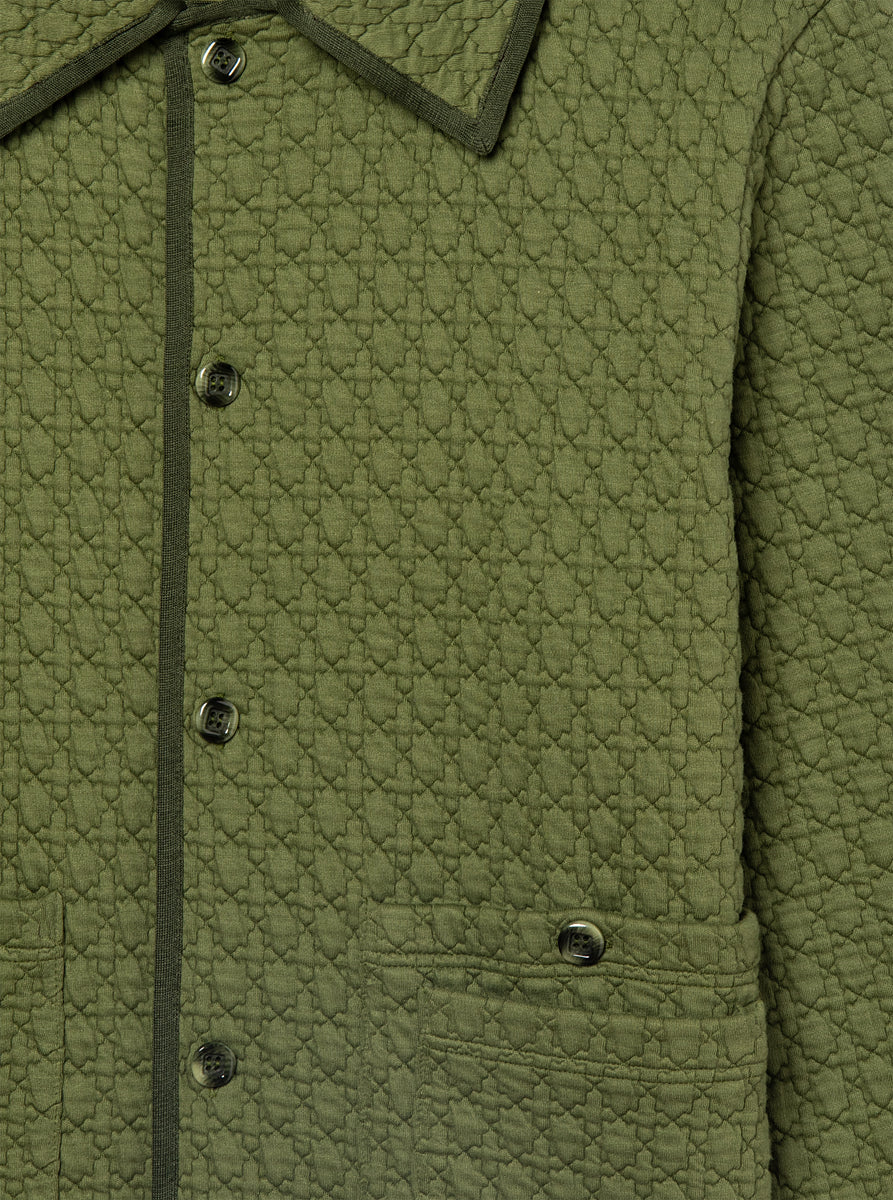 quilted cotton jacket in green