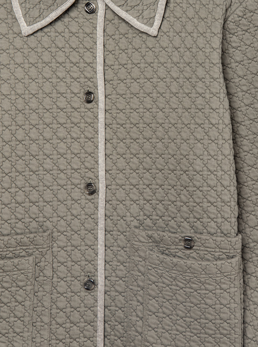 quilted cotton jacket in grey