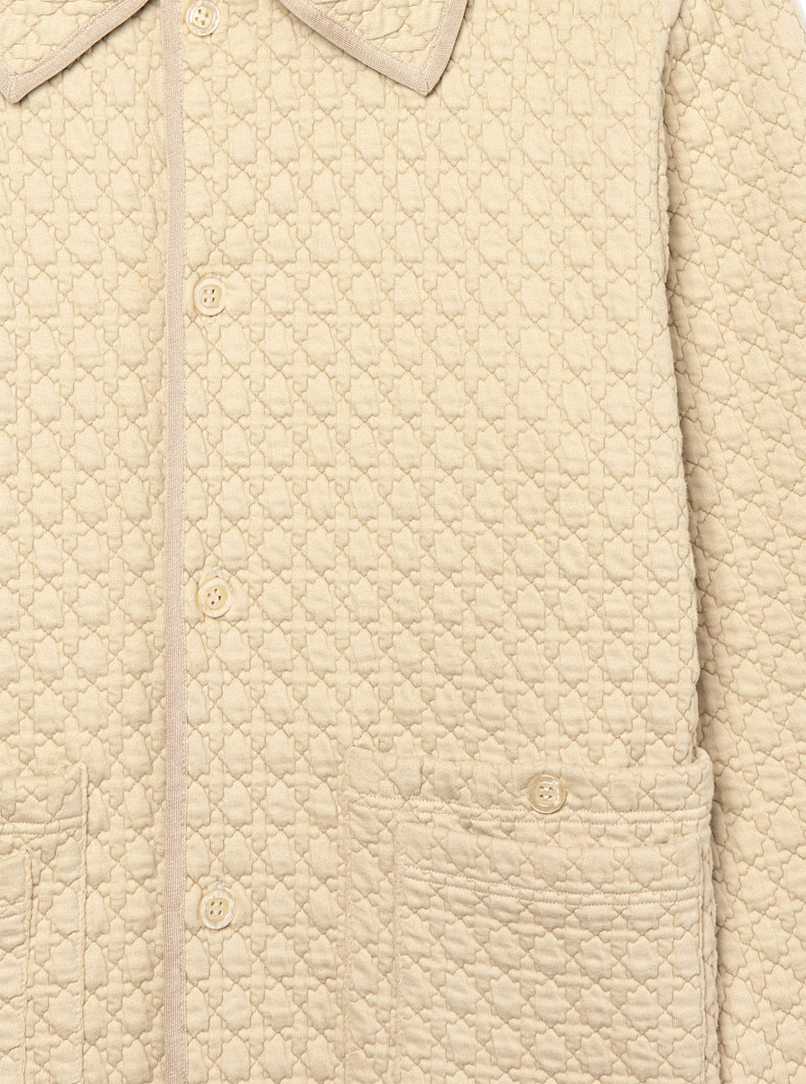 quilted cotton jacket in beige