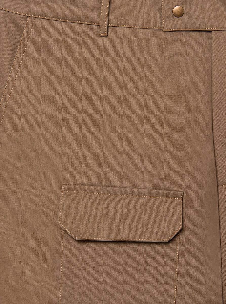 shorts in cotton gabardine
