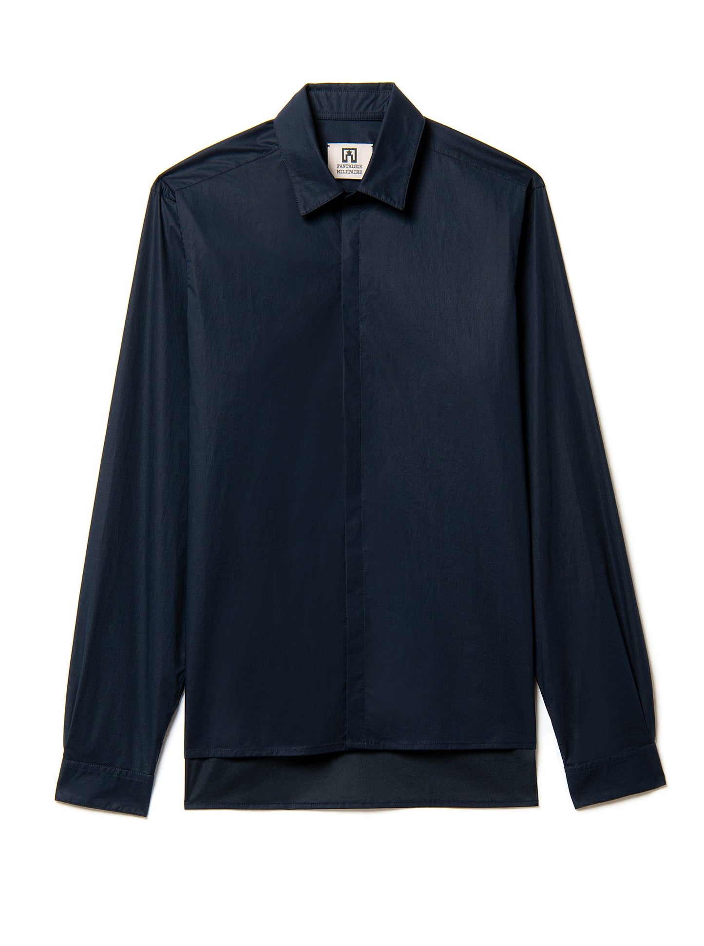 dark blue cotton strecht shirt