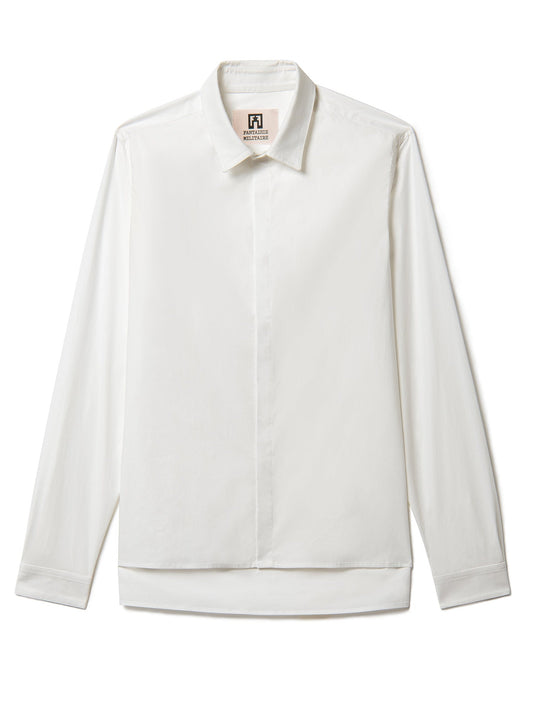 white cotton stretch shirt