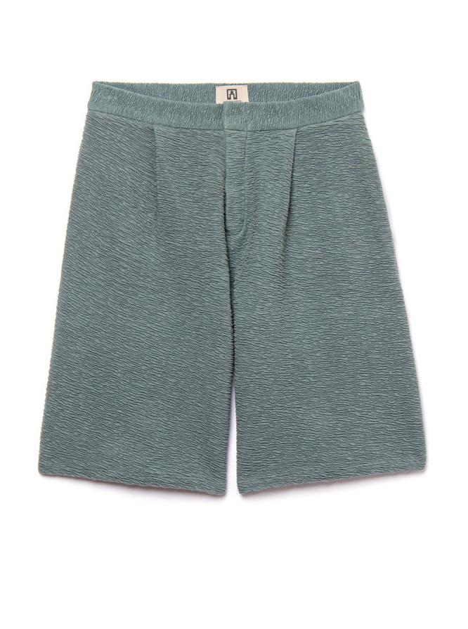 oversized cotton mint green bermuda