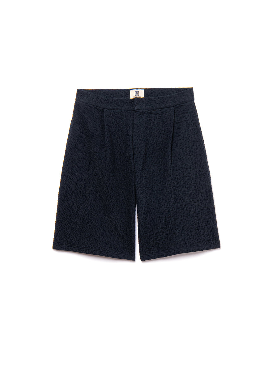 oversized cotton ermuda navy blue