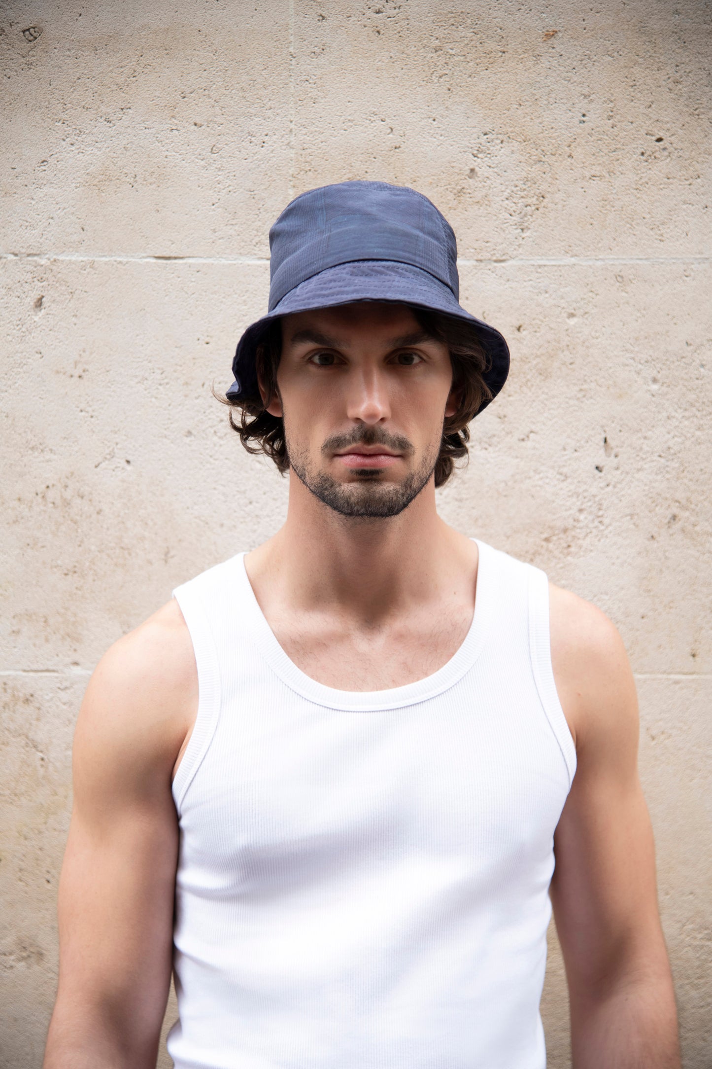blue bob hat innylon