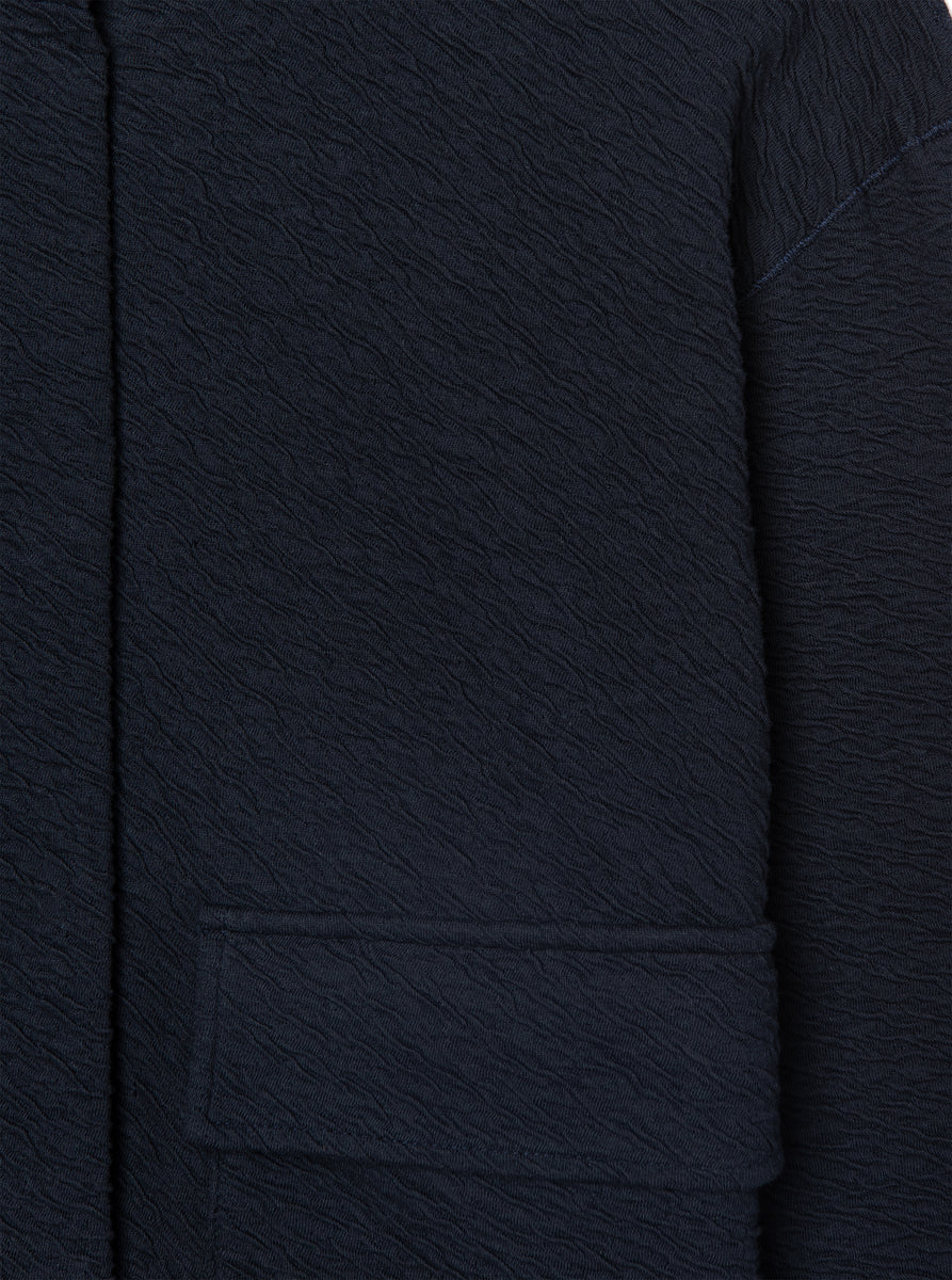 navy blue light cotton oversized jacket