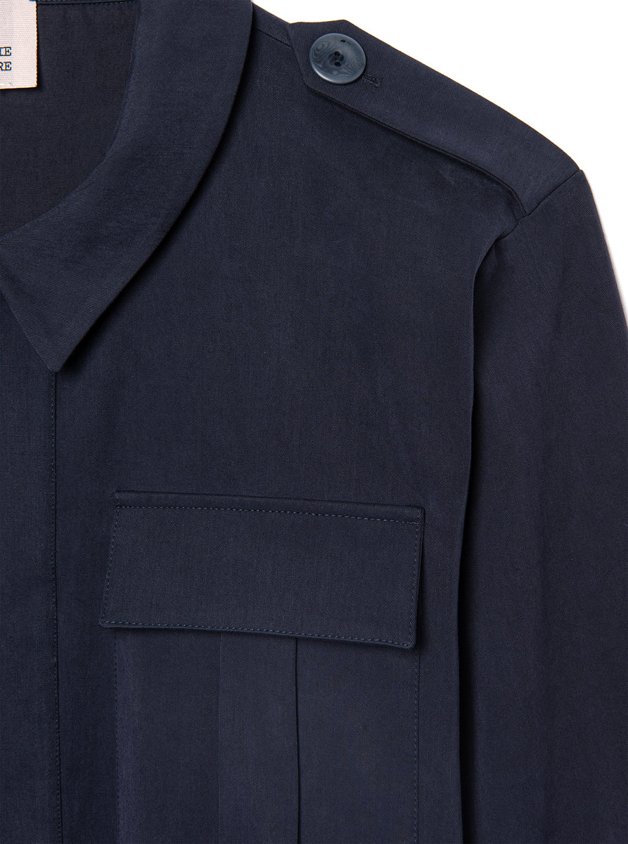 navy light jacket military inspired