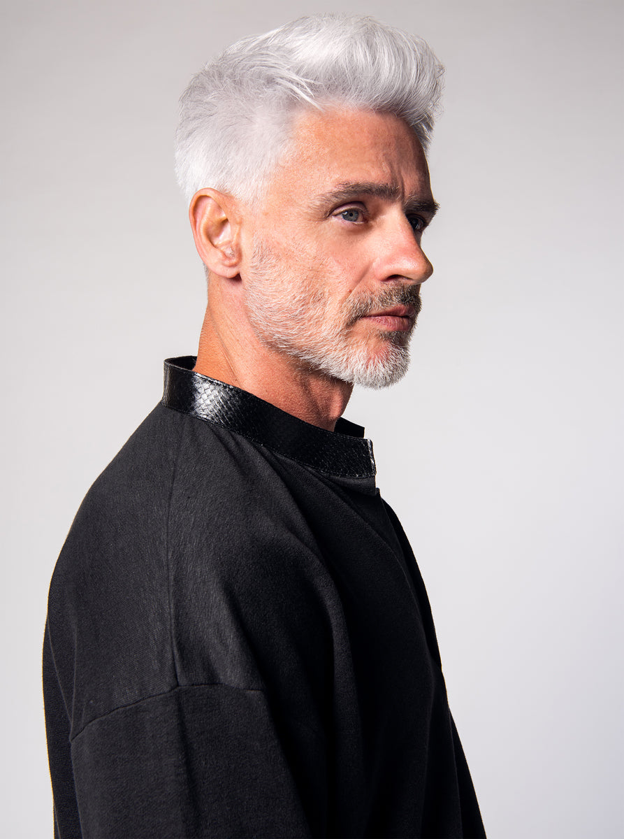 black linen tunica shirt
