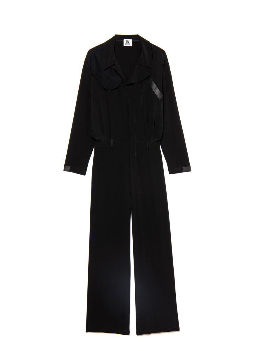 silk overall black unisex