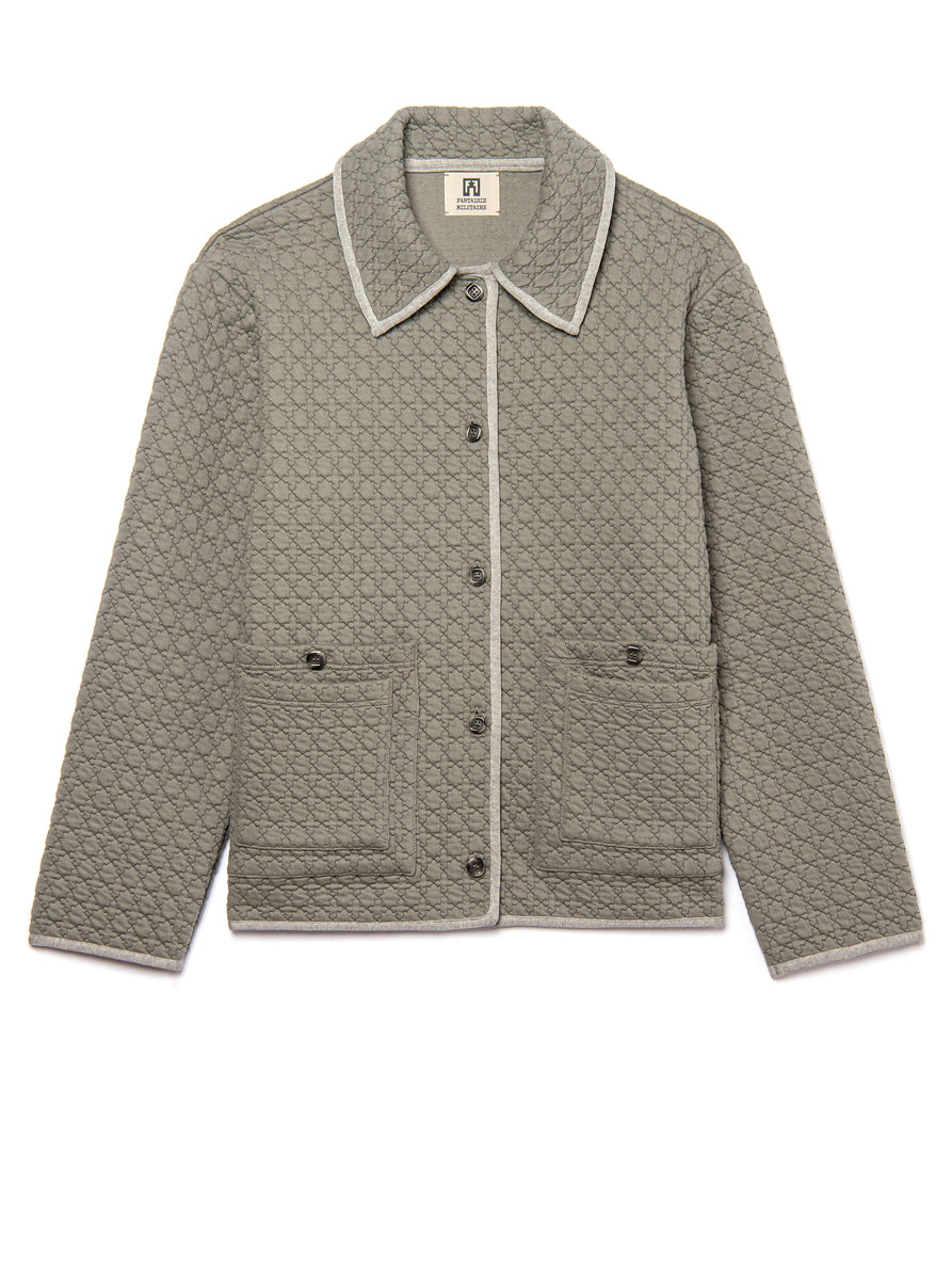 quilted cotton jacket in grey