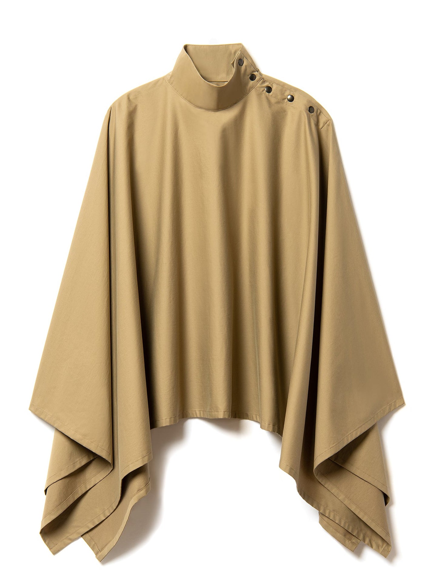 trench cape in beige waterproof cotton