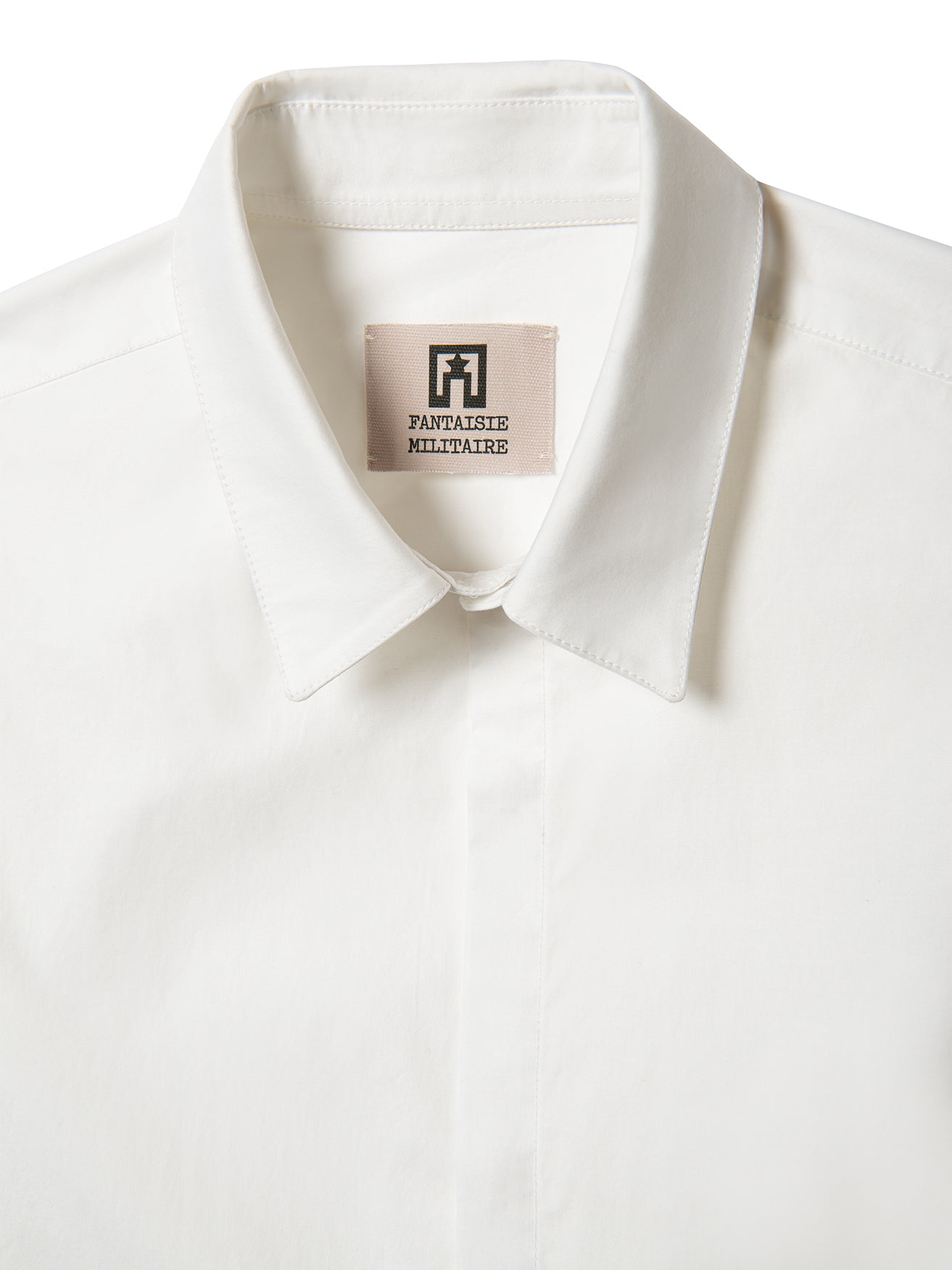 white cotton stretch shirt