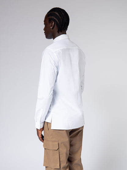 white cotton stretch shirt