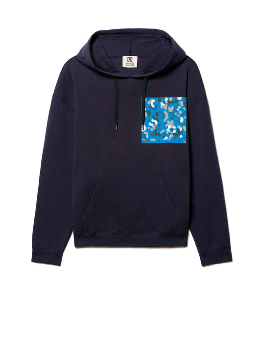 navy hoodie moleton