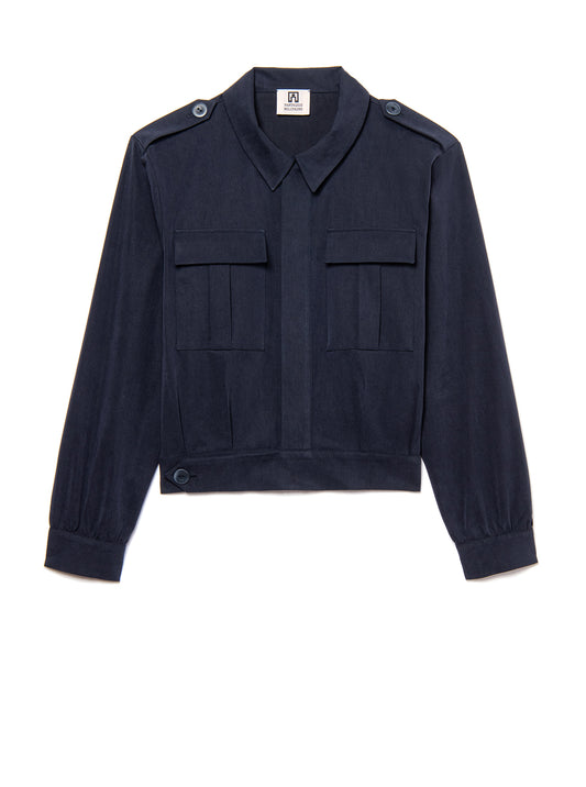 navy light jacket military inspired