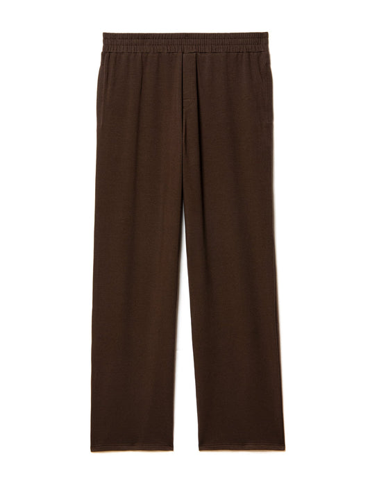 brown cotton moleton trousers