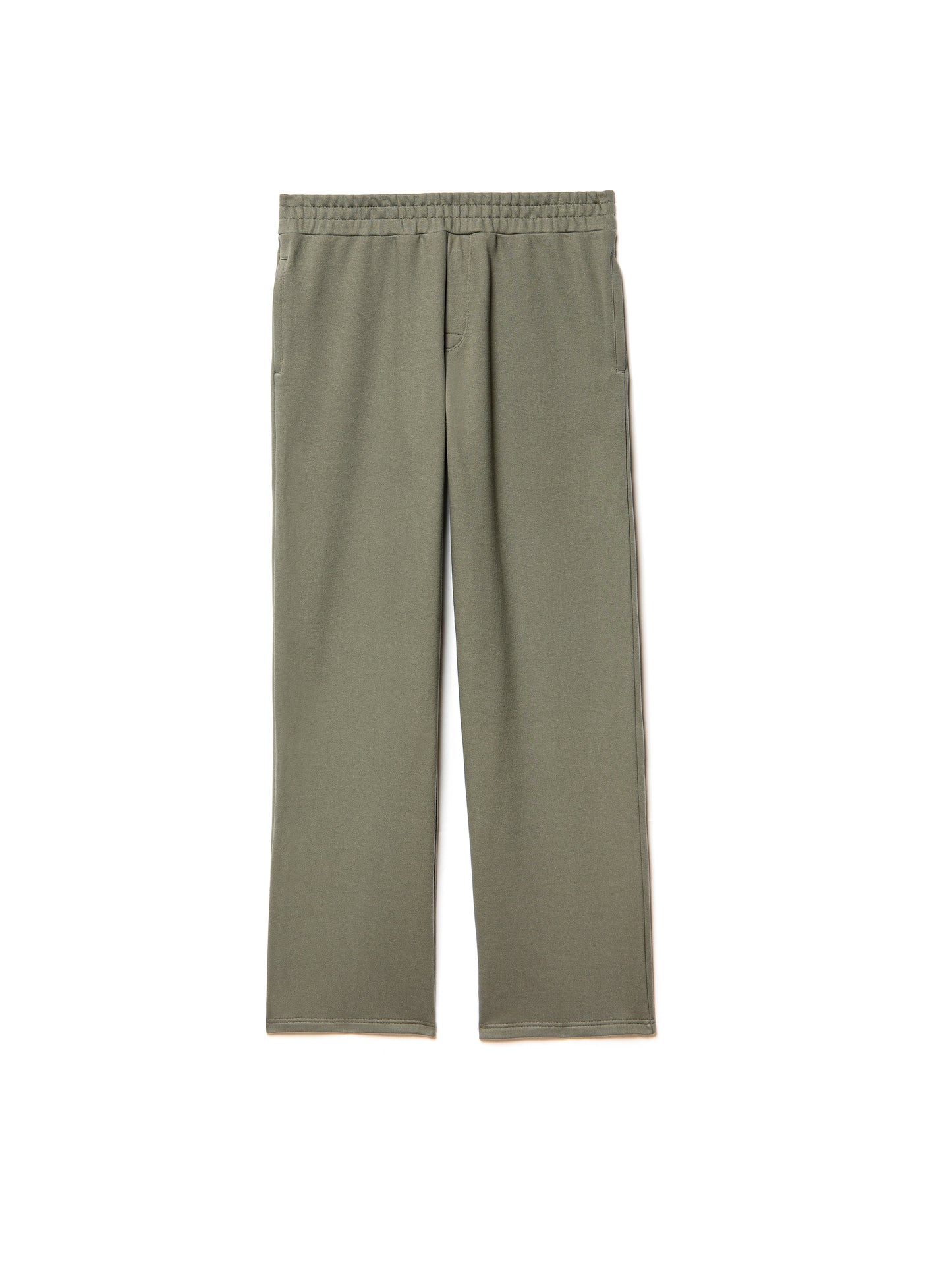 green cotton moleton pants