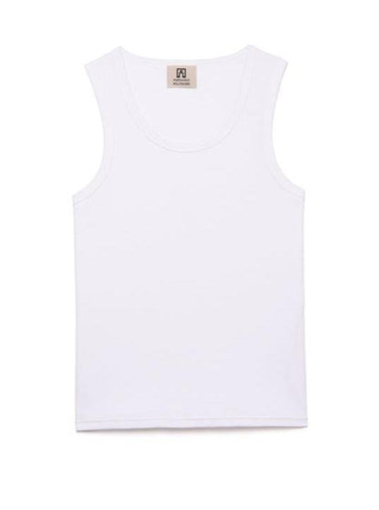 white cotton rips tank top